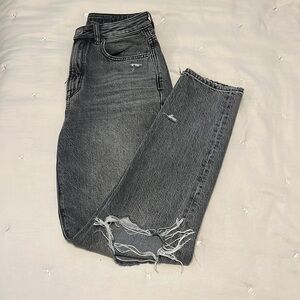 Dark Gray American Eagle Ripped Jeans